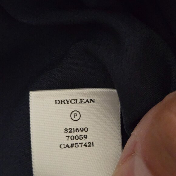 Ann Taylor NWOT Navy Gold Bow Embellished Quiet Luxury Sheath Dress Size 0 - Picture 6 of 6